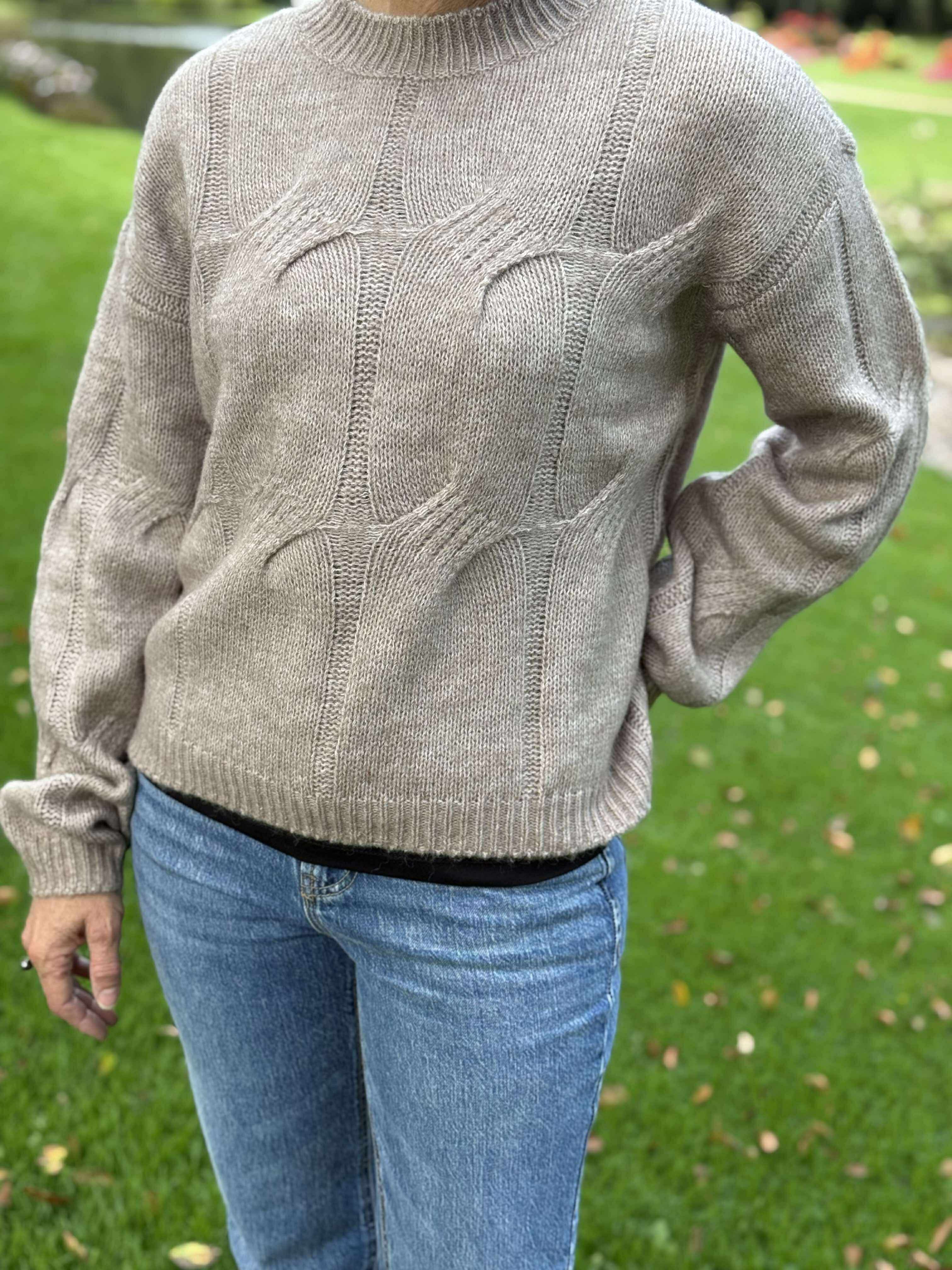 PCJENNA Pullover - Greige